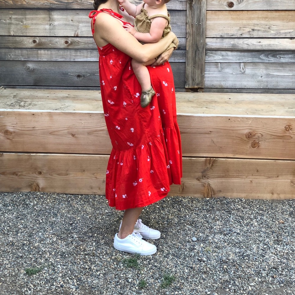 Hatch Floral Tie Sleeve Maternity Dress